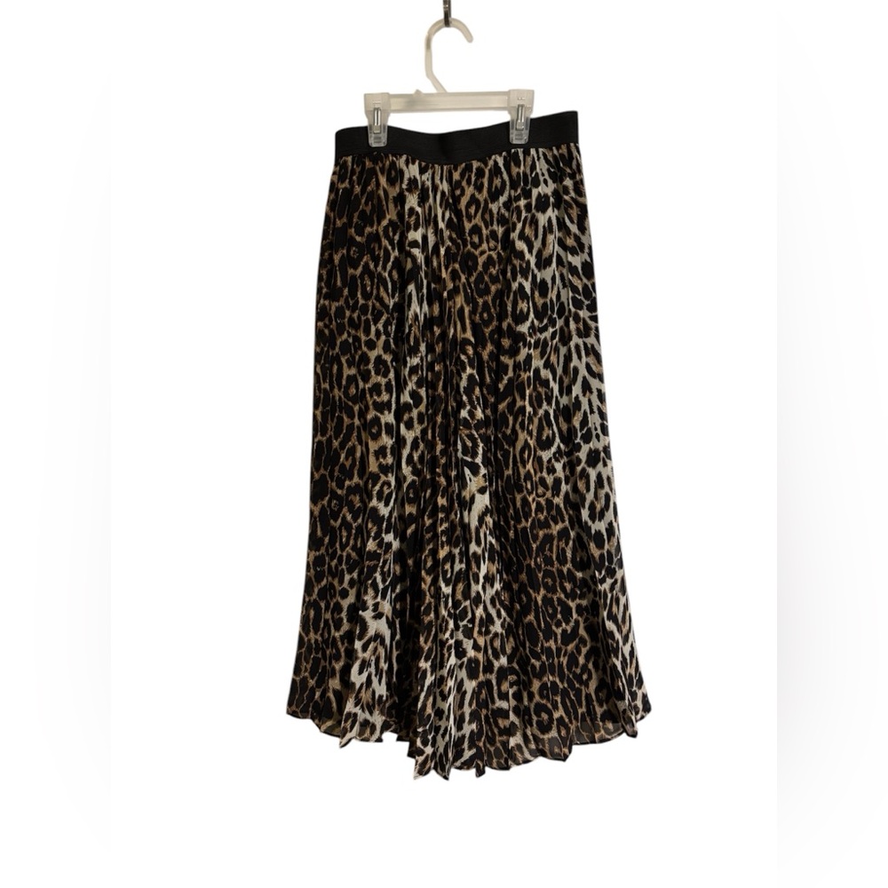 Arrays Leopard Pleated Skirt